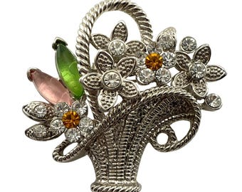 Broche ancienne bouquet de diamants - Bijoux anciens
