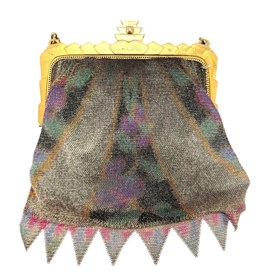 Art Deco Whiting and Davis Mesh Purse Antique Pur… - image 2