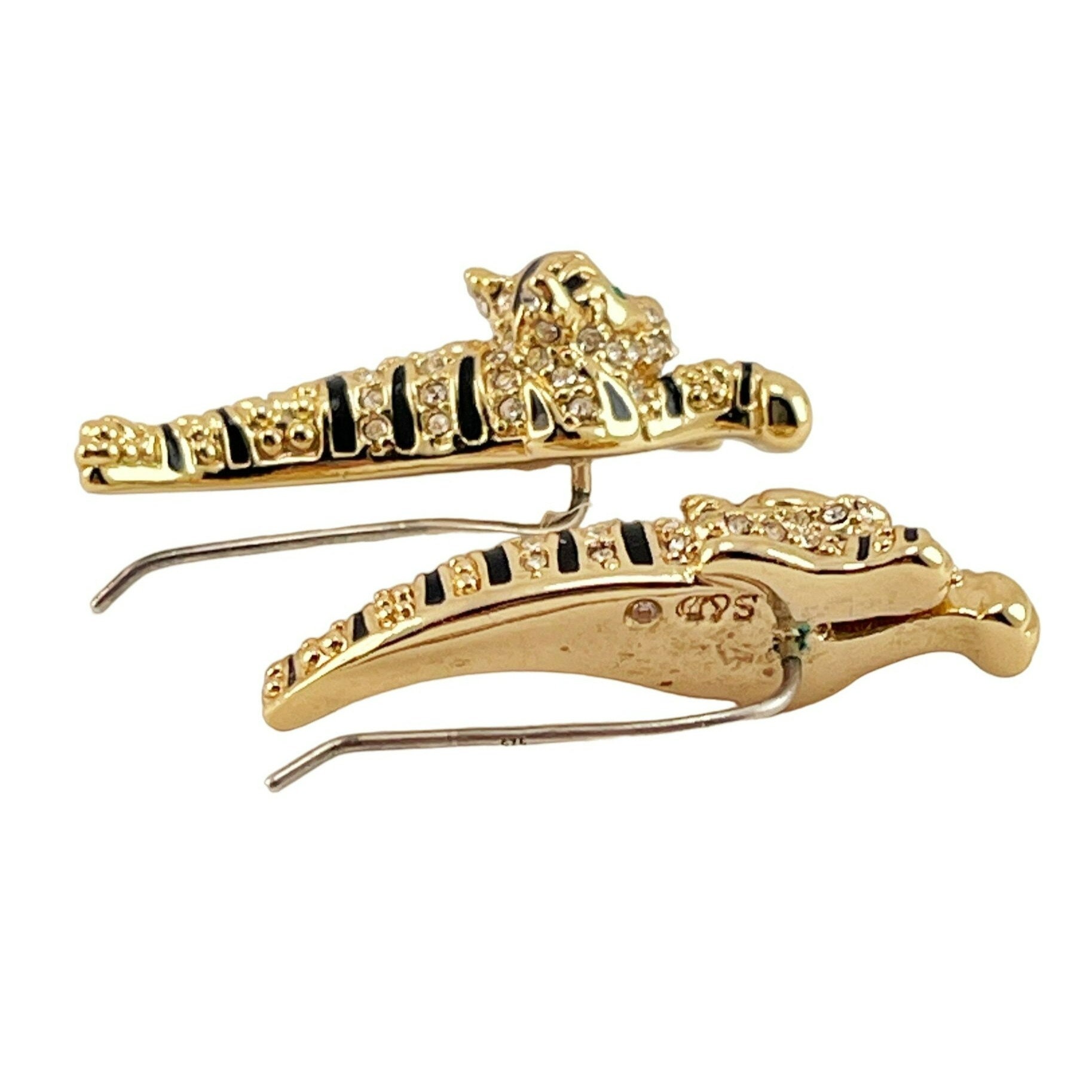 Stella and Dot Rare Roar Tiger Ear Climbers Vintage Etsy UK