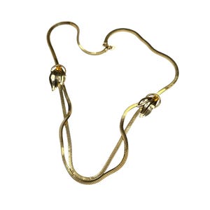 Vintage Gold Filled Necklace Layered Chain Retro Jewelry Gift Elegant