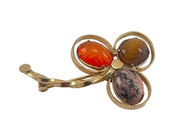 Belle Broche Vintage En Plaqué Trèfle Début 1900 - Couleur Argenté, Occasion
