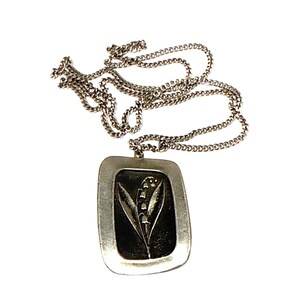 Collier Pendentif Vintage En étain - Marque Anders Andersen Denmark - Style Moderne Et Chic - Occasion Bon état