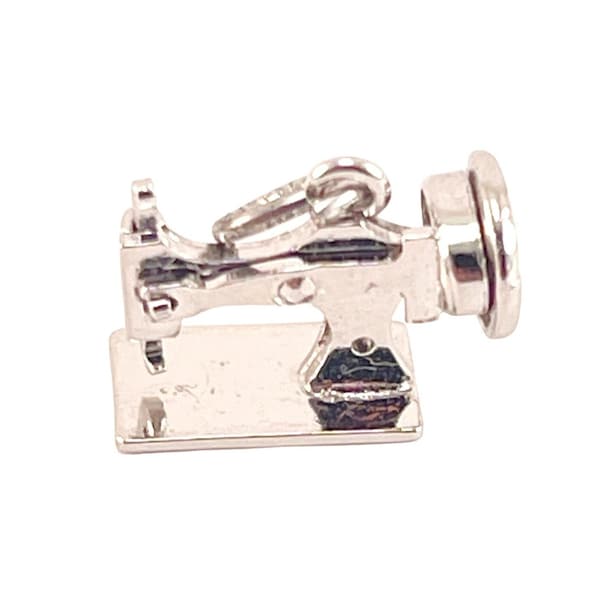 Vintage Sterling Silver Sewing Machine Charm Pendant