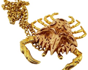 Razza Zodiac Pendant Cancer, The Crab, 1973 USA, Necklace Pendant, Vintage Pendant, Trendy Necklace, Gift for Her