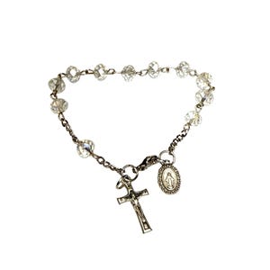 Catholic Rosary Bracelet Beaded Religious Jewelry Christian Faith Gift