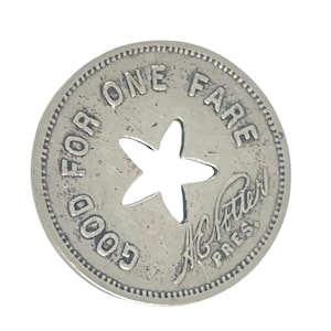 Vintage United Electric Railways Co. Good For One Fare Token