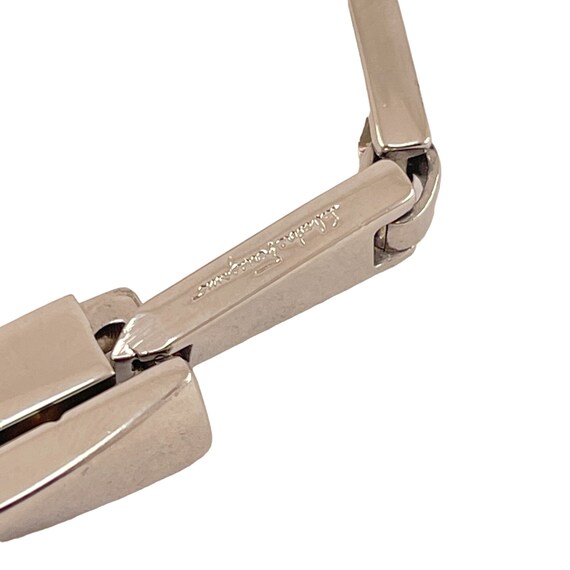 Salvatore Ferragamo Silver Steel Link Bracelet De… - image 9