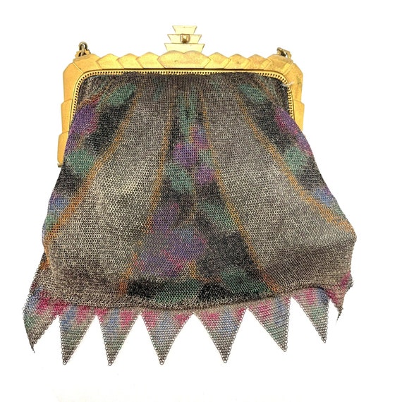 Art Deco Whiting and Davis Mesh Purse Antique Pur… - image 7