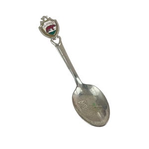 California Souvenir Collectible Spoon With Decorative Shield & Enamel Bear Design