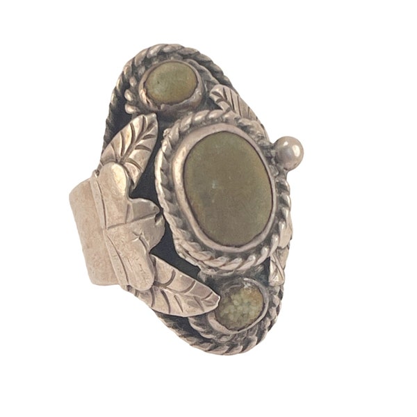 Taxco CBS Mexico Sterling Silver circa 1940 Poison Ring Secret Compartment