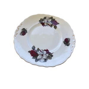 Royal Imperial Bone China Teller Blumenmuster Goldrand England 25 cm