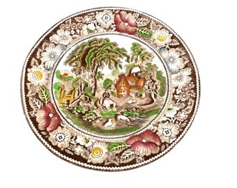 Vintage W.R. Midwinter Ltd England Landscape Brown Multicolor