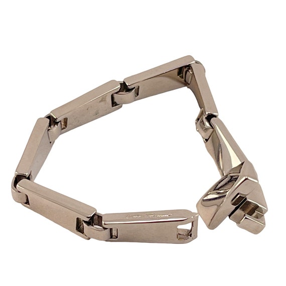 Salvatore Ferragamo Silver Steel Link Bracelet De… - image 8