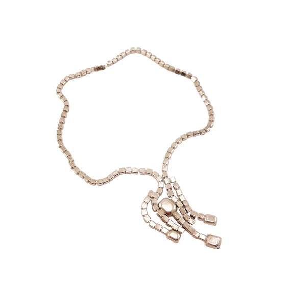 定番のお歳暮 Coro 1950s Clear Rhinestone Necklace Emerald Cut Rhinestone その他