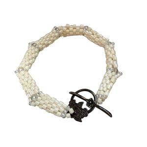 Perlmutt Armband Sterlingsilber Blume Spange elegant Muschel Schmuck zierlich