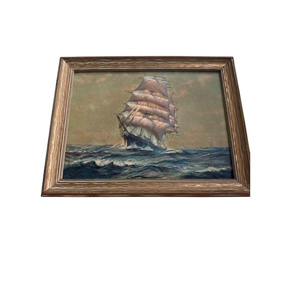 ビンテージ 船 壁掛け - 3D スクーナー - 船 - ウォールアート 彫刻 HOMEWARD [ホームワード] / ヴィンテージ 船 壁飾り