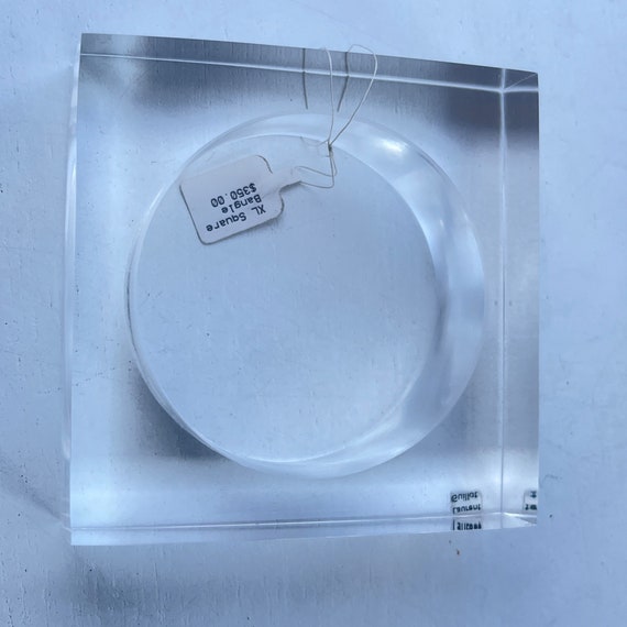 Laurent Guillot Lucite Square Bangle Bracelet Vin… - image 9