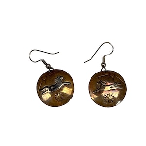Sterling Silver Horse Western Dangle Earrings .925 Cowboy Rodeo Jewelry