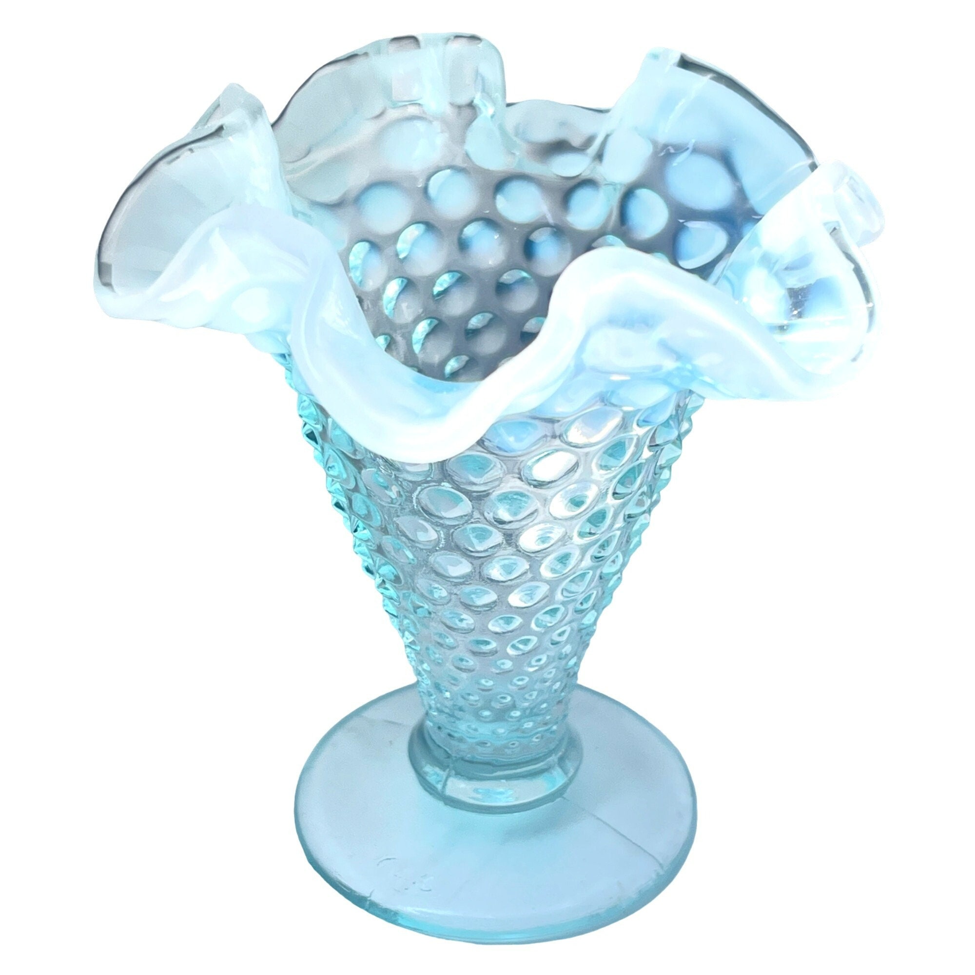 フェントン ヴィンテージ ライトブルー オパールセント ホブネイル