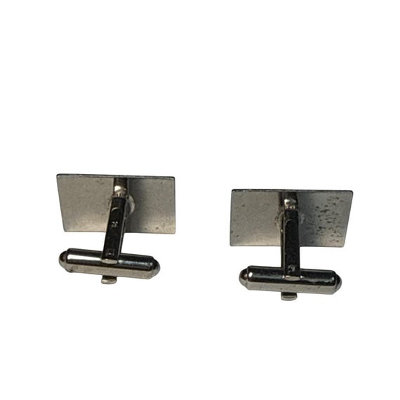 Sterling Silver Cufflinks Rectangular Engravable … - image 6