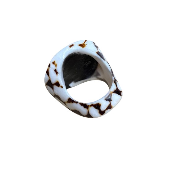 Boho Beach Abalone Inlay Shell Ring Size 7.75 Sta… - image 3