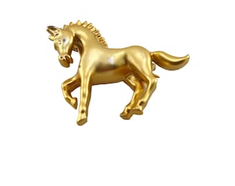 バーバリー ブローチ ホース 馬 騎士 ゴールド ヴィンテージ