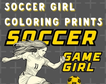 Fußball-Malvorlagen zum Ausdrucken für Mädchen | Fußballkinder | Fußball-Drucke | Fußball-Geschenk | Fußball-Färbung | Fußball-Fan-Geschenk | Digitaler Download