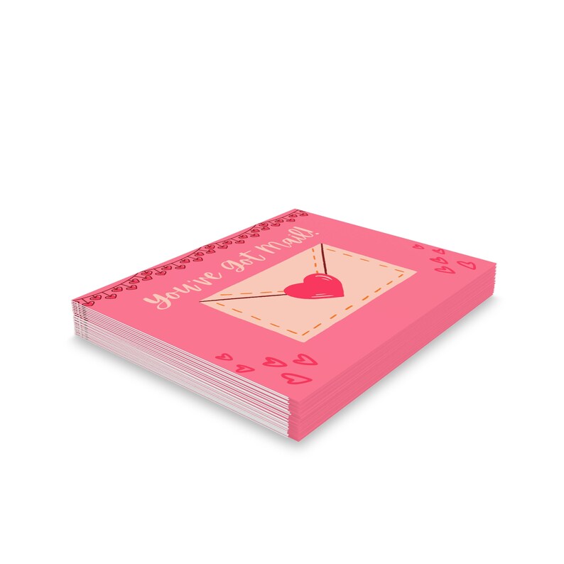 Blank You've Got Mail Card, Pen Pal Blank Greeting Card, Blank Greeting