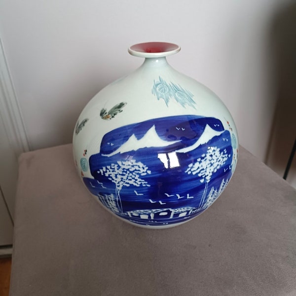 Vase boule chinois design petit col