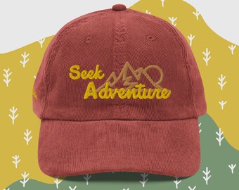 Vintage Seek Adventure Corduroy Cap