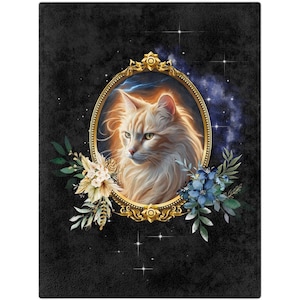 Orange Katzen-Samt-Plüsch-Leichte Decke