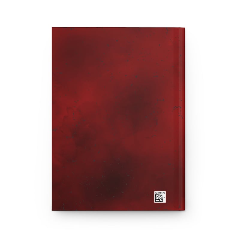Winter soldier style notebook. Red notebook with black star.