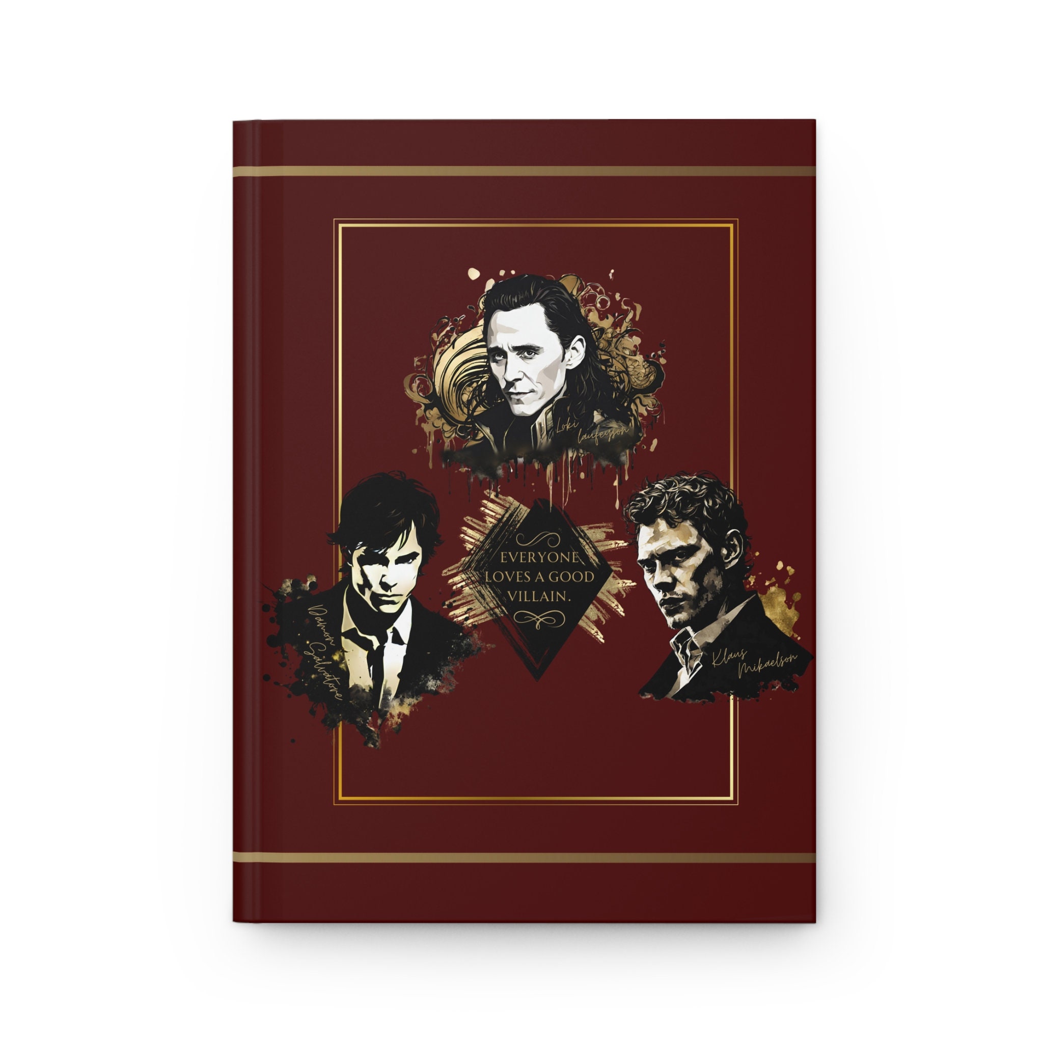Updated Loki, Damon, and Klaus Villain Era Hardcover Journal With Matte ...
