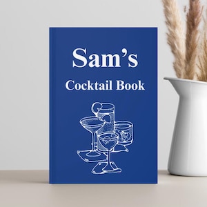 Personalized Cocktail Recipe Book - Drink Recipe Book, Bartender Gift, Mixology Gift, Custom Ccktail Book, Bar Book