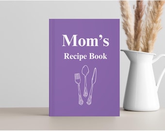 Libro de cocina personalizado: diario de recetas, libro de recetas familiares, regalo para mamá y papá, regalo de aniversario, diario de cocina.