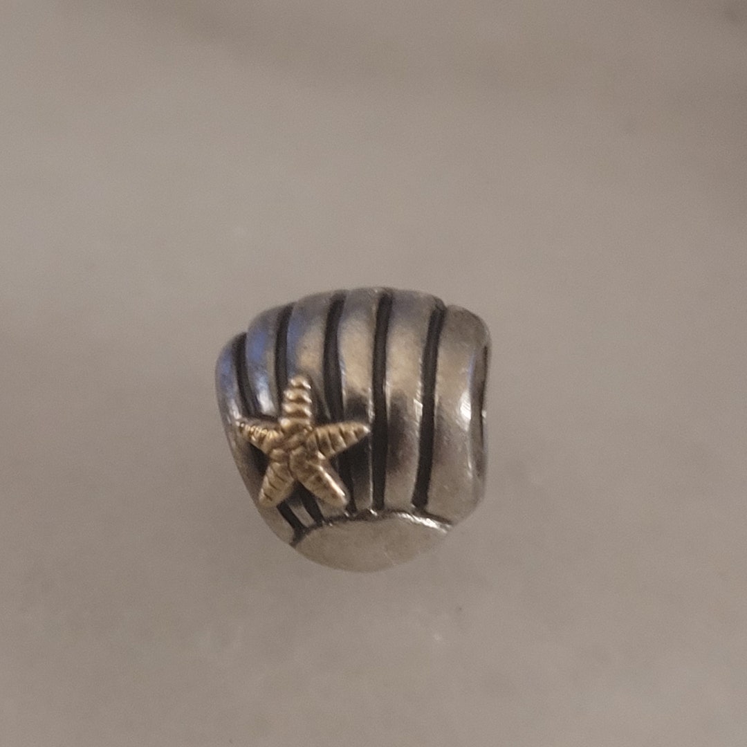 Pandora Seashell W 14k Starfish Gold Charm - Etsy