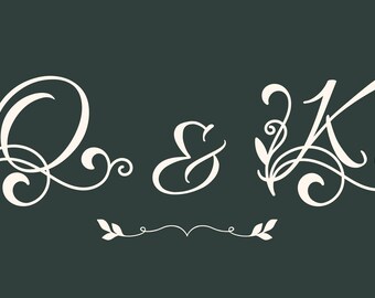 Monogram alphabet svg png calligraphy font wedding monogram svg letter alphabet svg cursive font monogram letters svg initial wedding svg