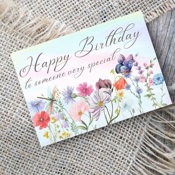 Happy Birthday to Someone Special Card - Etsy