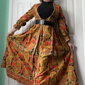 1960s vintage rare psychedelic paisley palazzo jumpsuit