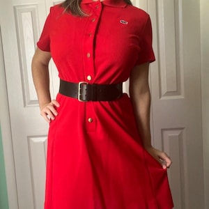Red Lacoste Dress - Etsy