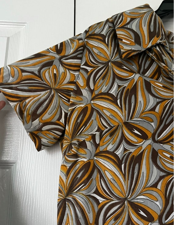 1960s patterned shift dress - image 2