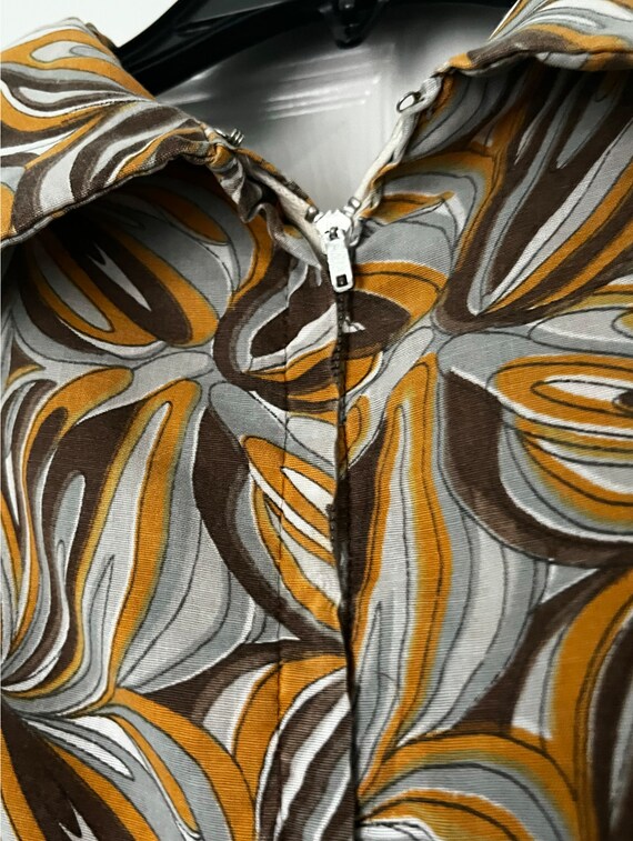 1960s patterned shift dress - image 5