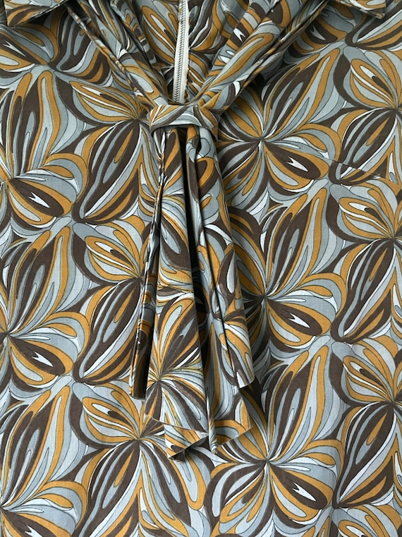 1960s patterned shift dress - image 4