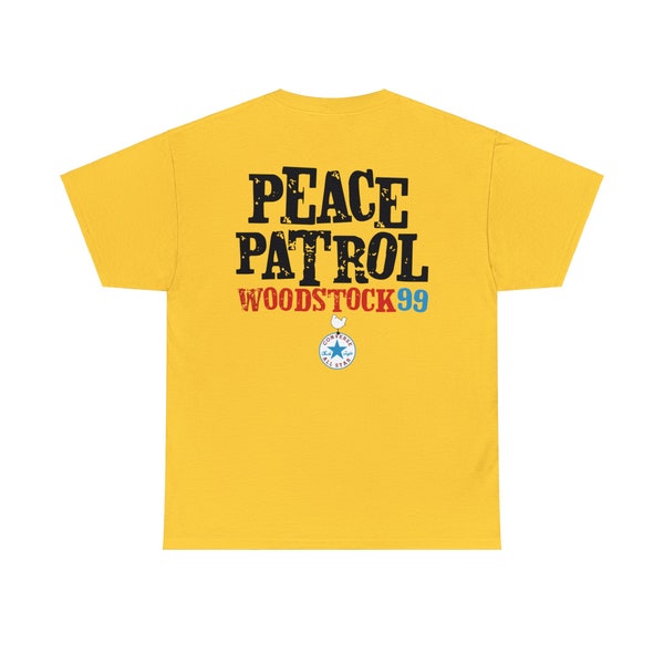 Exklusive Sammleredition: Woodstock 1999 Peace Patrol Gedenk T-Shirt