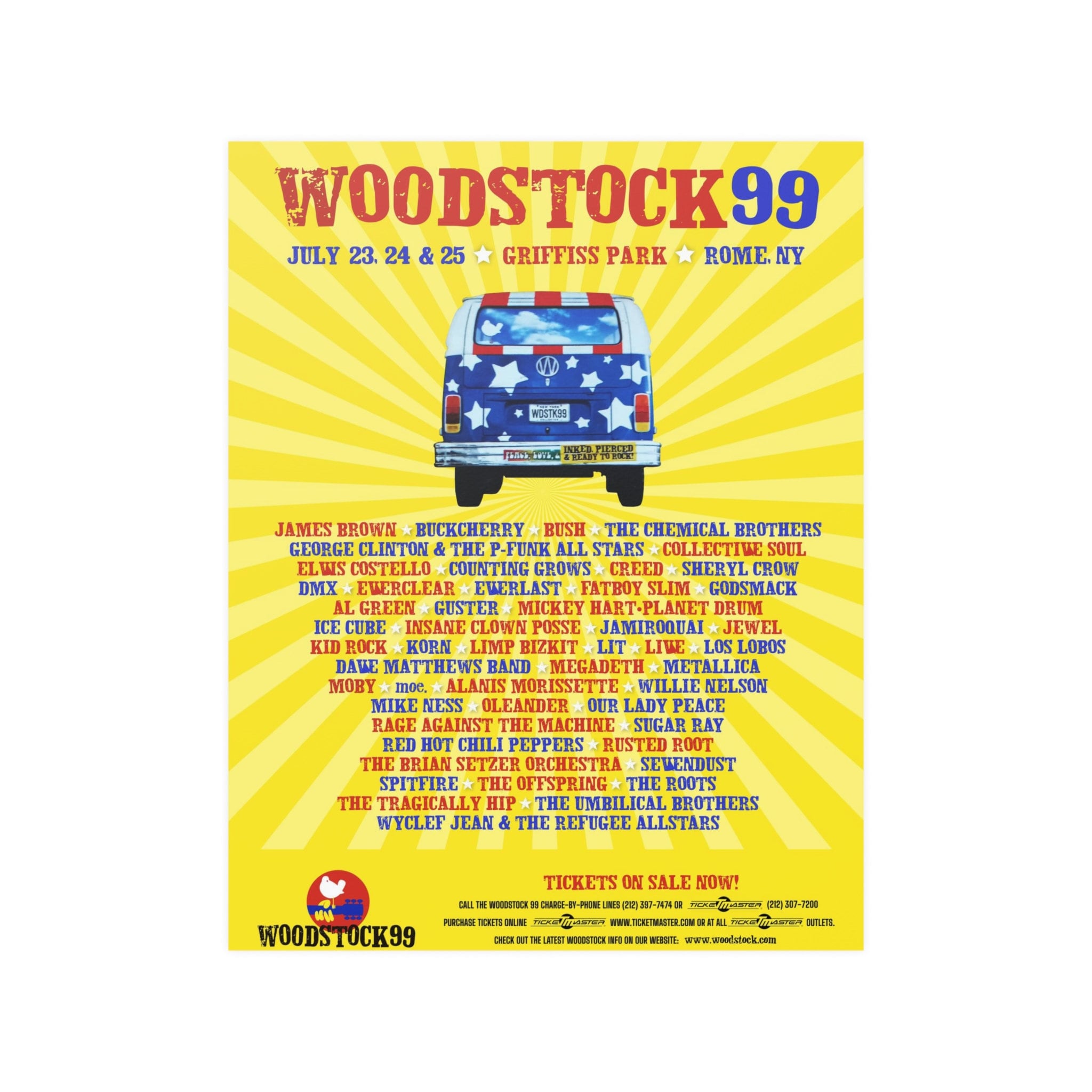 Woodstock 1999 Commemorative Poster (new) - Etsy