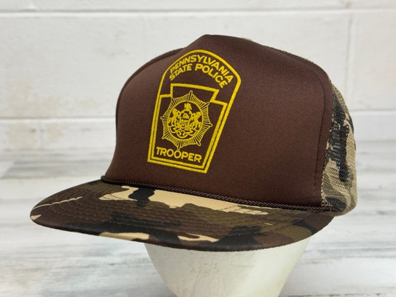 Vtg Pennsylvania State Police Trooper Camo Trucke… - image 1