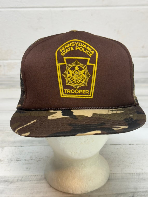 Vtg Pennsylvania State Police Trooper Camo Trucke… - image 2