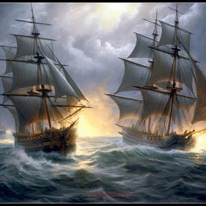 Piratenschip Showdown - getelde kruissteekpatronen - afdrukbare grafiek pdf-formaat handwerken borduren ambachten DIY DMC kleur