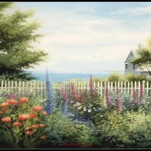 Cape Garden 1 - Getelde kruissteekpatronen - Afdrukbare tabel in pdf-formaat Handwerken Borduren Knutselen DIY DMC-kleur