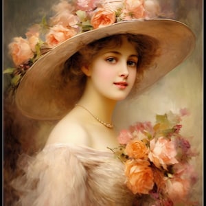 A Portrait of Elegance 2 - Getelde kruissteekpatronen - Afdrukbare grafiek PDF-formaat Handwerken Borduren Knutselen DIY DMC-kleur